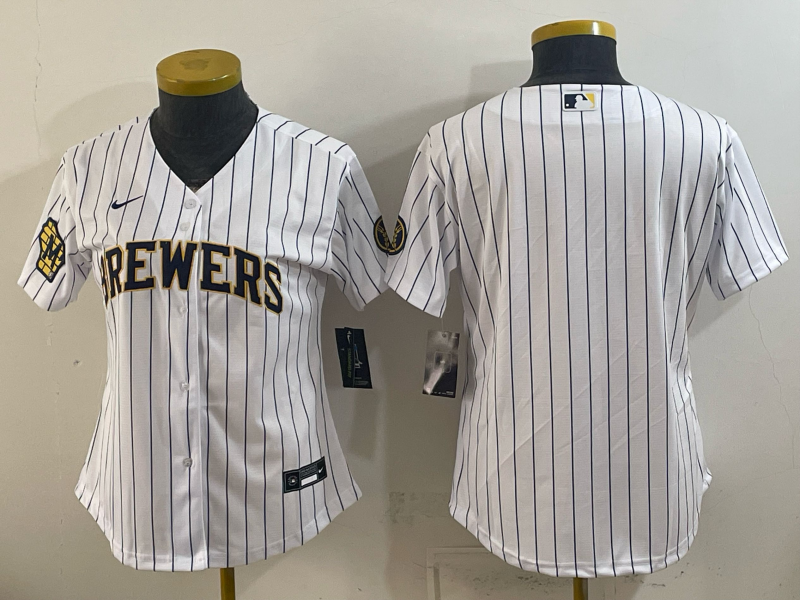 Youth 2026 Milwaukee Brewers blank white Game Nike MLB Jersey 0823003